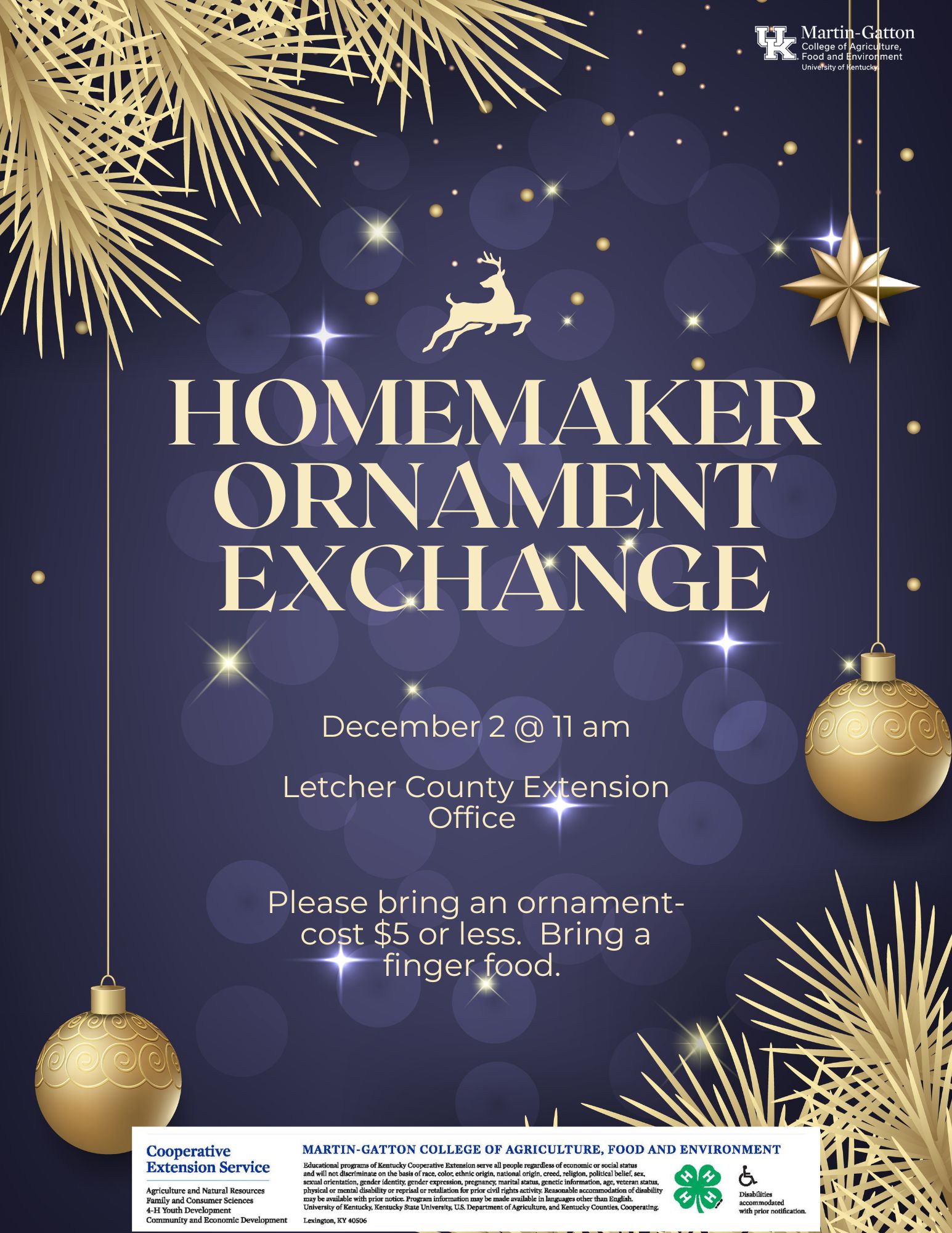 Homemaker Ornament exchange