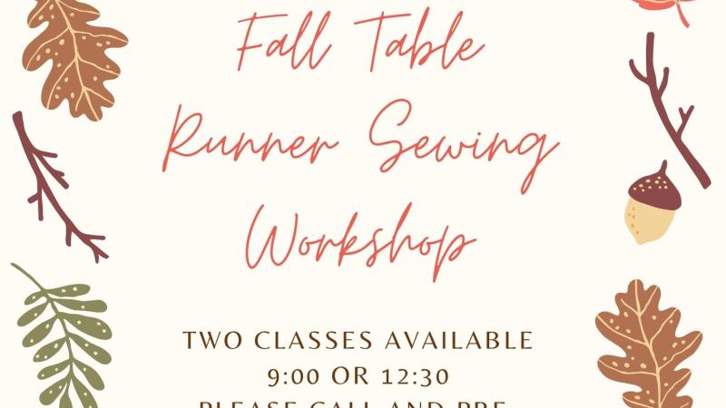 Fall Table Runner Sewing Workshop